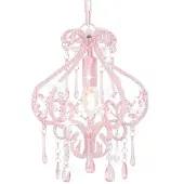 vidaXL Lustre "Miltach" en acrylique rose. Dimensions (L/H) 24x32 cm