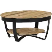 vidaXL Table basse en bois de manguier massif rugueux 65x32 cm