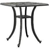vidaXL Table de jardin Bronzes 53x53x53 cm Fonte d'aluminium
