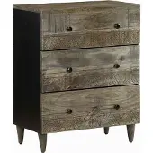 vidaXL Buffet gris clair 60x33,5x75 cm bois massif mangue