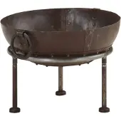 vidaXL Foyer rustique Ø 40 cm Fer