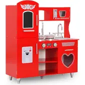 vidaXL Cuisine en jouet pour enfants MDF 84x31x89 cm Rouge