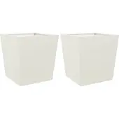 vidaXL Jardinières 2 pcs blanc 50x50x50 cm acier