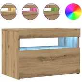 vidaXL Armoire TV avec lampes LED Chêne Artisan 60x35x40 cm