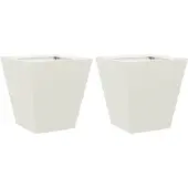 vidaXL Jardinières 2 pcs blanc 30x30x30 cm acier