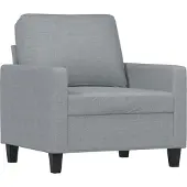 vidaXL Fauteuil Gris clair 60 cm Tissu