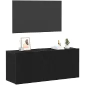vidaXL Ensemble de meubles TV , 100 x 30 x 41 cm, noir, imitation chêne