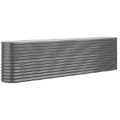 vidaXL Lit surélevé Acier revêtu par poudre 260x40x68 cm Anthracite