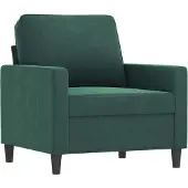 vidaXL Fauteuil vert foncé 60 cm velours