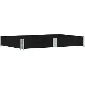 vidaXL Jardinière noir 150x100 cm bois massif de pin