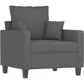 vidaXL Fauteuil gris foncé 60 cm Tissu