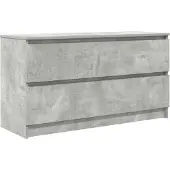 vidaXL Armoire TV gris béton 100x35x54 cm Bois composite