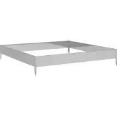 vidaXL Lit surélevé 100x100x18,5 cm Acier galvanisé