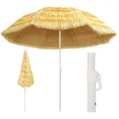 vidaXL Parasol de plage nature 300 cm style hawaïen