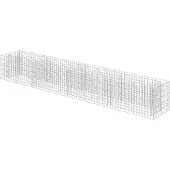 vidaXL Lit surélevé à gabion Acier galvanisé 360x50x50 cm