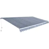 vidaXL Store banne 600 cm bleu/blanc