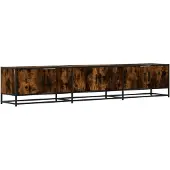vidaXL Armoire TV chêne fumé 210x35x41 cm Bois composite