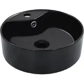vidaXL Lavabo avec trop-plein 36 x 13 cm Céramique noire