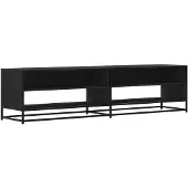 vidaXL Armoire TV noire 180,5x40x46 cm Bois composite