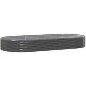 vidaXL Lit surélevé Acier revêtu par poudre 296x140x36 cm Anthracite