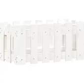 vidaXL Jardinière avec design de clôture blanc 60x30x30 cm pin massif
