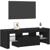 vidaXL Meubles TV, 120 x 35 x 40 cm, noir, imitation chêne, panneaux de particules