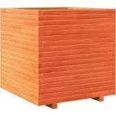 vidaXL Jardinière cire marron 70x70x72 cm bois de pin massif