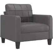 vidaXL Fauteuil gris 60 cm similicuir