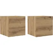 vidaXL Meubles TV muraux 2 pcs chêne artisanal 30,5x30x30 cm