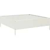 vidaXL Lit surélevé blanc 100x100x33,5 cm acier