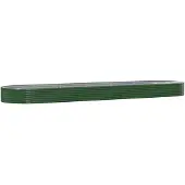 vidaXL Lit surélevé Acier revêtu par poudre 523x140x36 cm Vert