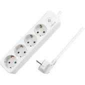 Logilink LogiLinkLPS245 multiprise, 4x, avec interrupteur, blanc