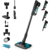 Philips Aspirateur sans fil SpeedPro Max 8000 Series Aqua Plus, Aspirateur balai 2 en 1, Sans sac, Bleu, 0,6 l, Sec et humide, Cyclonique / filtration