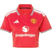 Adidas Manchester United 26/27 Crop Home Woman Short Sleeve T-shirt Rouge 2XS Femme