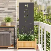Syfax Écran de confidentialité de jardin Fretwork Noir 50 x 140 cm