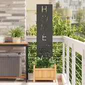 Syfax Écran de confidentialité de jardin Fretwork Noir 32 x 140 cm