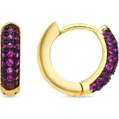 Luxenter Boucles d'oreilles 'Lesrat' rose foncé