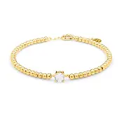 Luxenter Bracelet en argent sterling 925 avec zircone brillante et finition en or jaune 18 carats - Ruza