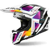 Airoh Twist 3 Rainbow Blanc Purple Casque Cross Taille S
