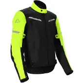Acerbis X-Street blouson textile moto, noir/jaune, 2XL