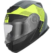 Acerbis Casque modulable Serel Logo, noir mat/gris/jaune fluo, taille S (55/56)