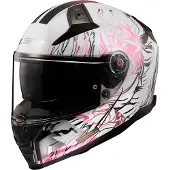 LS2 FF811 Vector II Darflo Glossy Blanc Rose Casque Intégral Taille XXS