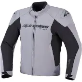 Alpinestars SMX veste textile imperméable pour moto, gris foncé/noir, S