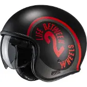 HJC V30 Harvey MC1SF Casque Jet Noir/Rouge XS unisex