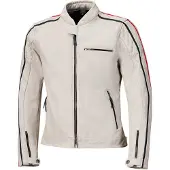Held Brixham 52420 Veste en cuir Gris/Rouge 58 hommes