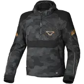 Macna Traffiq Camo blouson textile moto étanche, noir/camouflage, L