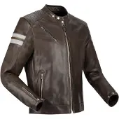 Segura Veste en cuir de moto Romeo, marron/blanc, 3XL