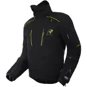 Rukka Veste de moto textile imperméable Flexo-R, noir/jaune, taille 60