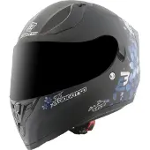 Bogotto Casque H128 Fiori, noir/bleu, M