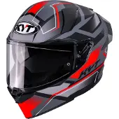 Kyt Casque R2R Parsec, gris mat/rouge, XL (61/62)